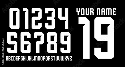 COOL AWESOME NUMBERSET FOR YOUR JERSEY	
