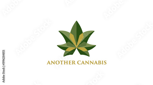 This contemporary logo displays a stylized cannabis leaf, designed with vibrant greens and yellows, representing the essence of cannabis culture in a modern artistic style.