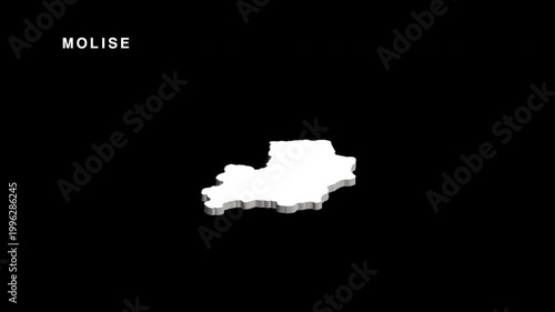 Molise italian region map floating animation