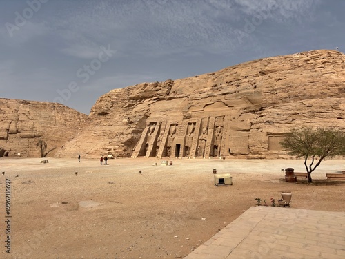 Photos A view of the Temple of Nefertari in Abu Simbel, Egypt.