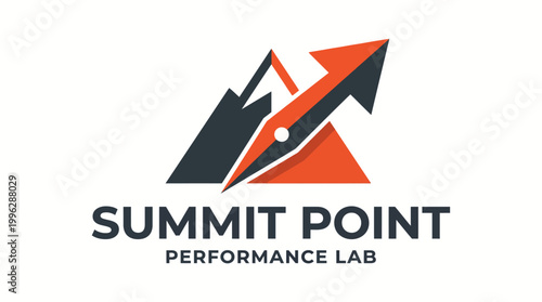 Free Download This logo combines mountain elements with a compass arrow, symbolizing guidance and achievement, tailored for a performance lab focused on enhancing personal and professional growth. - GFXLoad