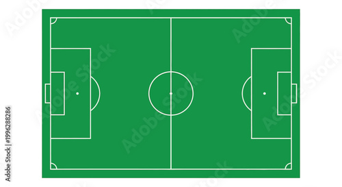 a top view of a standard soccer field layout
