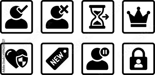 Client Status Active Inactive Pending VIP Icons