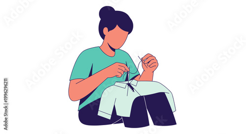 A mother gently tends to her baby's teeth with a toothbrush