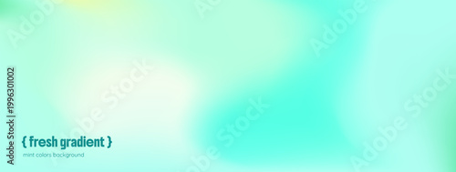 Menthol gradation in blue and green nature tones for fresh spring cover. Vibrant mint gradient with cyan aqua glow and bright summer energy. Smooth vector background with bold teal color blend.
