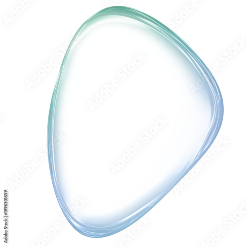 bubble blob fluid shape with iridescent gradient glow