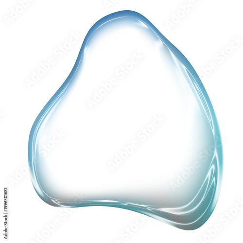 bubble blob fluid shape with iridescent gradient glow