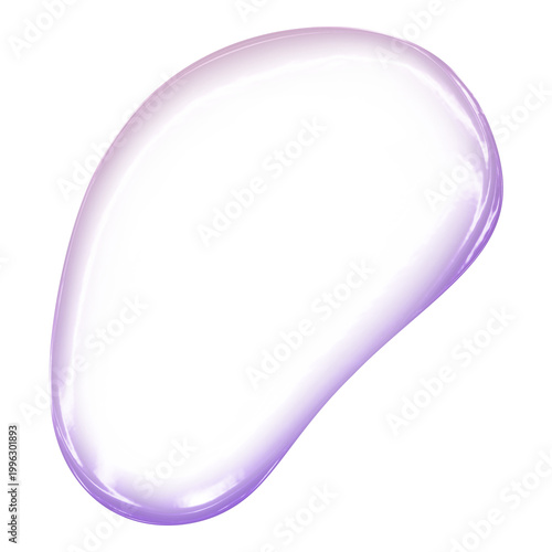 bubble blob fluid shape with iridescent gradient glow