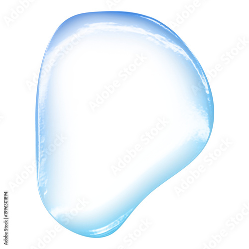 bubble blob fluid shape with iridescent gradient glow