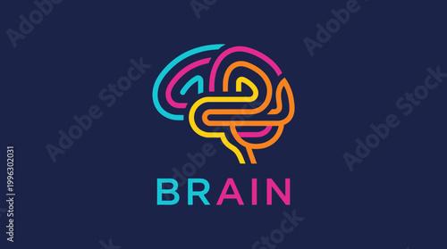 This image features a vibrant and intricate brain design, symbolizing creativity, intelligence, and the many pathways of thoughts connected in a colorful manner.