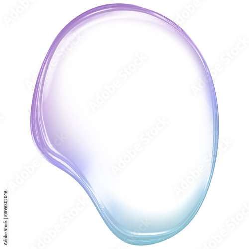 bubble blob fluid shape with iridescent gradient glow
