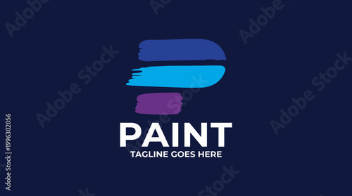 This unique logo depicts paint strokes in vibrant colors, representing creativity and artistic expression, perfect for an art supply store or creative agency.