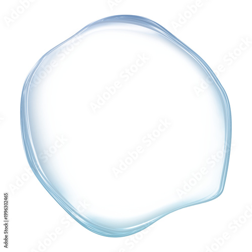 bubble blob fluid shape with iridescent gradient glow