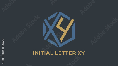 This modern logo creatively combines the initials XY within a geometric design, showcasing a contemporary approach to branding and visual identity for various businesses.