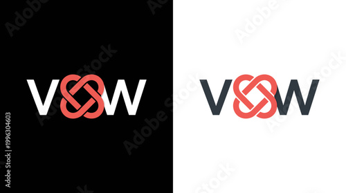 A unique logo design featuring an intertwined vow symbol representing commitment and unity, suitable for wedding-related businesses or brands focused on relationships.