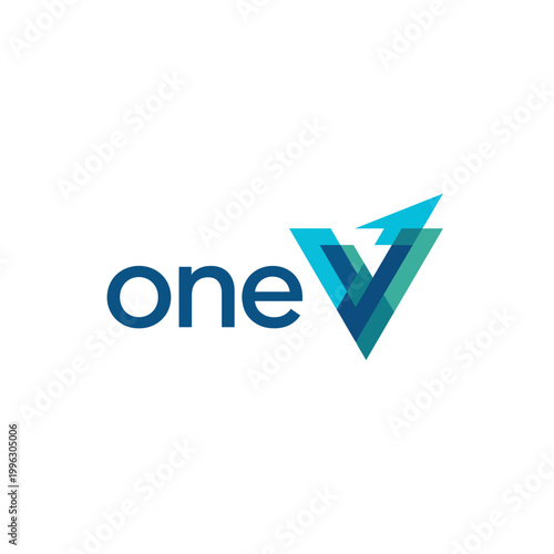 A contemporary logo design featuring a modern blue 'V' shape, ideal for startups or tech companies looking for a sleek and professional identity.