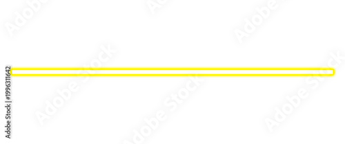 A single horizontal yellow glowing light line isolated on dark background for design element