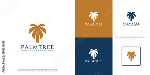 Minimalist palm tree silhouette, a symbol of natural beauty, vector design inspiration.