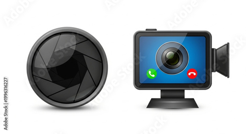 Camera lens and dash cam device.