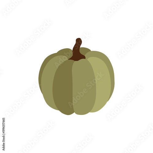 Hand-drawn autumn illustration of pumpkin isolated on white background for packaging and fall vibes cozy projects