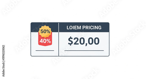 Discount price tag, label, 50 percent off, sale sticker, commercial icon