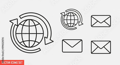 Emails from around the globe network.