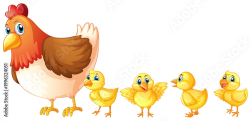 chicks with hen