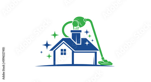 House cleaning with a vacuum cleaner.