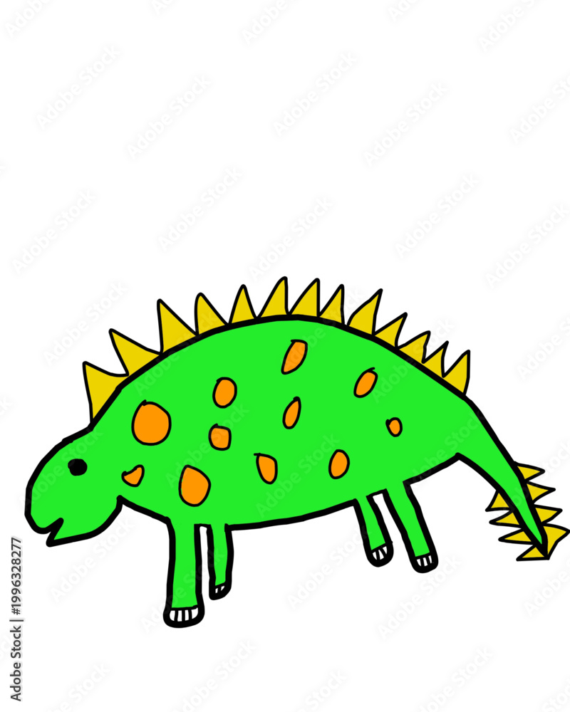 Fototapeta premium Funny dinosaurus cute 