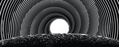 Stars and exoplanet in outer space. Futuristic landscape, with lines . Night landscape with starry sky .Vector illustration