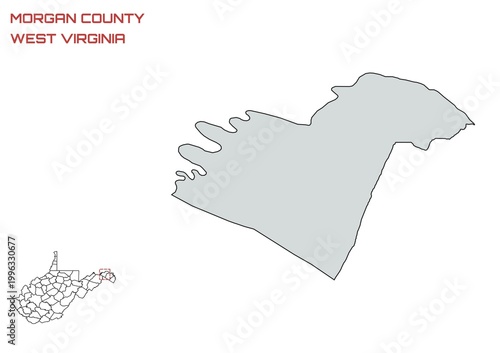 Obraz na płótnie Morgan County, West Virginia, USA