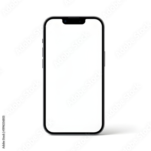 smartphone mockup, blank phone screen, white mobile display, modern device template, clean smartphone design, app presentation mockup, digital screen illustration, isolated phone graphic, mobile inter
