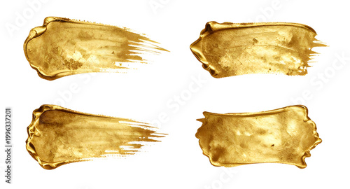 gold brush strokes, metallic paint texture, luxury brush elements, golden abstract strokes, decorative gold borders, shiny paint smears, elegant frame design, gold foil brush marks, artistic metallic 