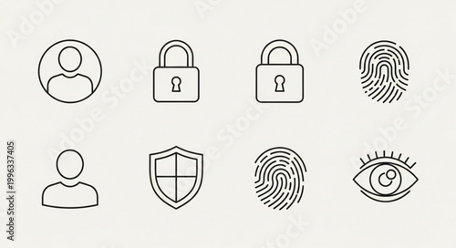 Security icons for protection and safety.