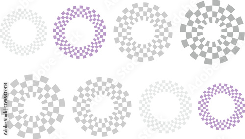 Εκτύπωση καμβά Abstract Circular Loading Spinner Set for UI UX Design Elements