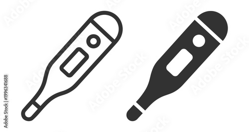 Obraz na płótnie digital thermometer medical device icon set vector illustration on transparent b