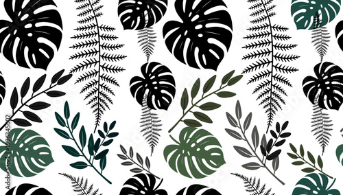 A vibrant, stylized monstera leaf against a clean white background. Perfect for adding a touch of natural elegance to websites, social media, or marke