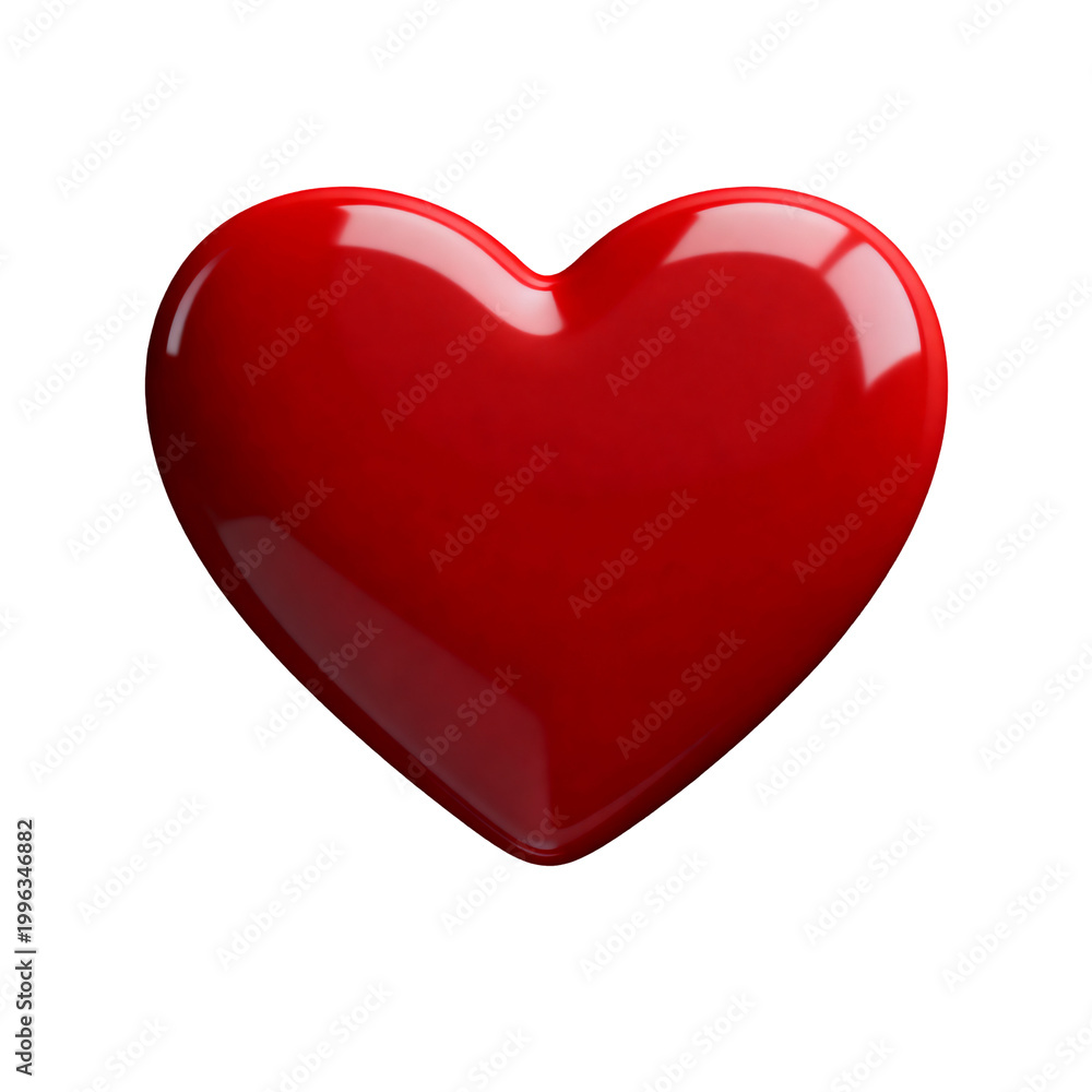 Fototapeta premium red heart isolated on white