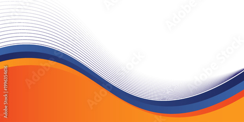 abstract blue orange corporate background with 3d concept. abstract white background with blue  and orange wave background banner with formal concept for banner advertisement announcement certificate