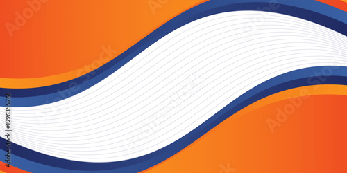 abstract blue orange corporate background with 3d concept. abstract white background with blue  and orange wave background banner with formal concept for banner advertisement announcement certificate