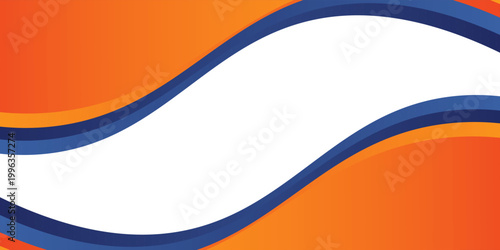 abstract blue orange corporate background with 3d concept. abstract white background with blue  and orange wave background banner with formal concept for banner advertisement announcement certificate