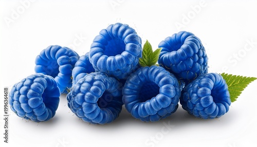 blue raspberry on a white background