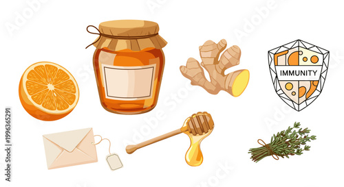 Healthy natural remedies and immune boosting ingredients