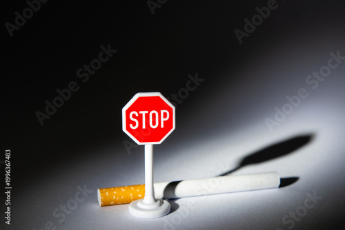 Tableau sur toile stop signs and stubs with ash