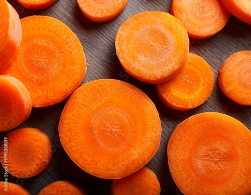 fresh carrot slices close up vibrant orange color healthy vegetable food ingredient sliced carrots