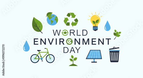 World Environment Day awareness campaign logo.