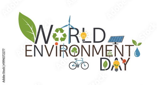 World Environment Day awareness campaign logo.