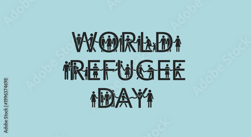 World Refugee Day awareness campaign logo.