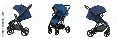 Fotografie Set and collection Stroller isolated on transparent png background