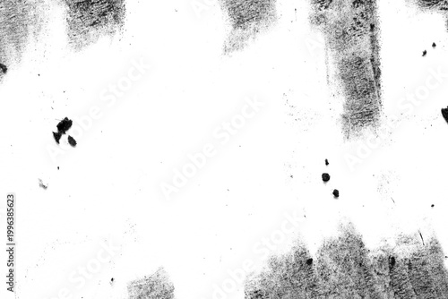Quadro su tela Macro charcoal crayon smears around the edges with a few scattered dust specks and small chunks, leaving a wide clean center